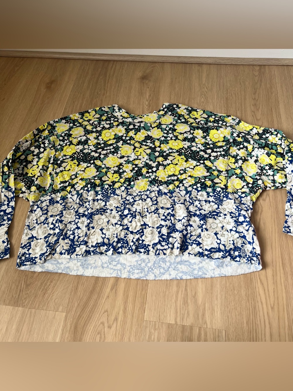 Free People Long Sleeve Floral Top
